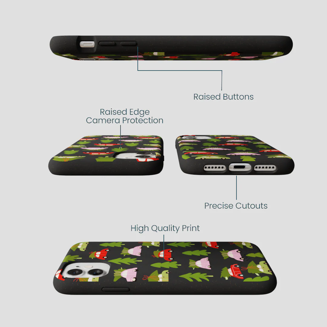 Black Holiday Caravan iPhone 11 Case - Image 3