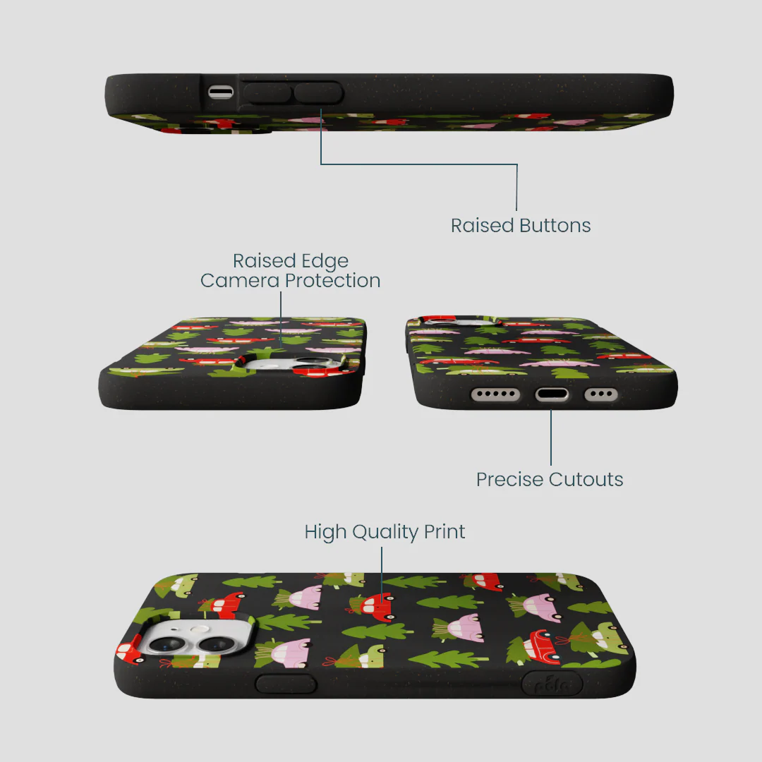 Black Holiday Caravan iPhone 12/ iPhone 12 Pro Case - Image 3