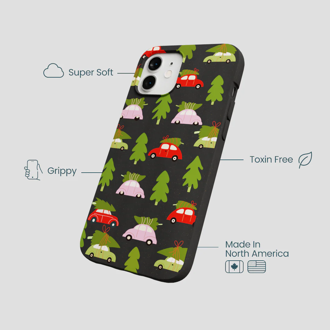 Black Holiday Caravan iPhone 12/ iPhone 12 Pro Case - Image 4