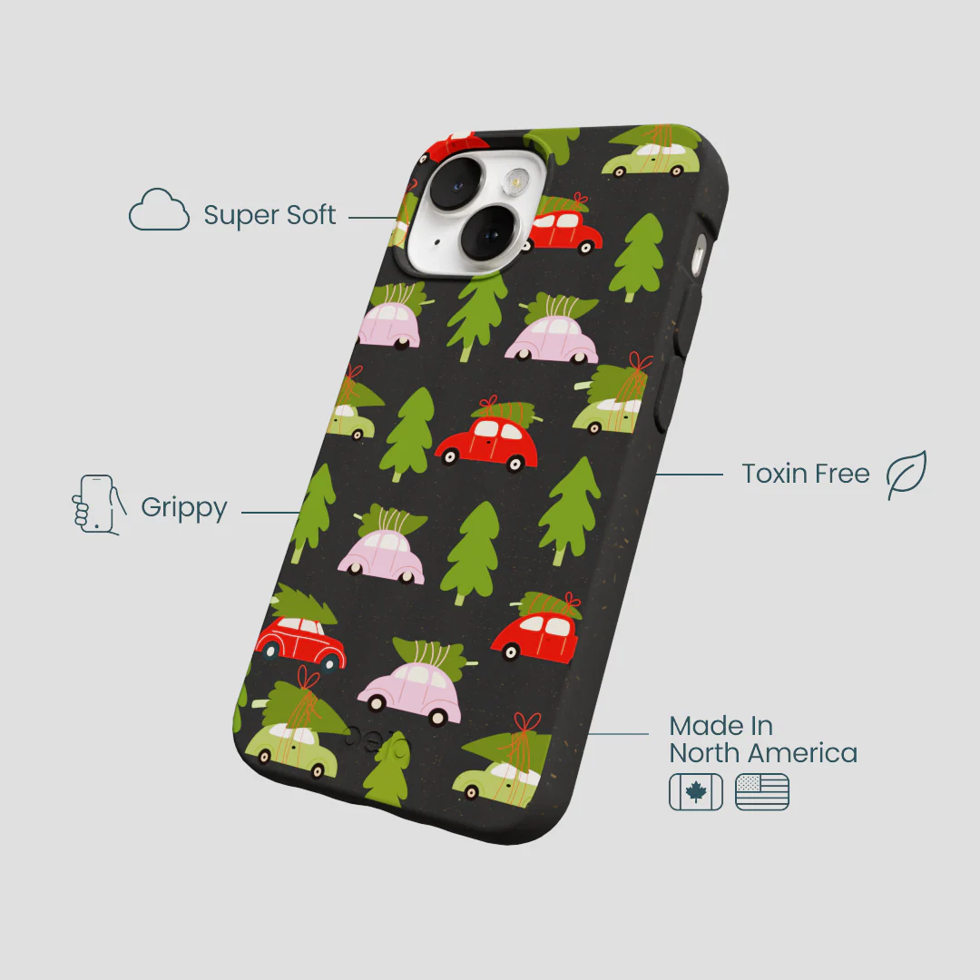 Black Holiday Caravan iPhone 13 Case - Image 4