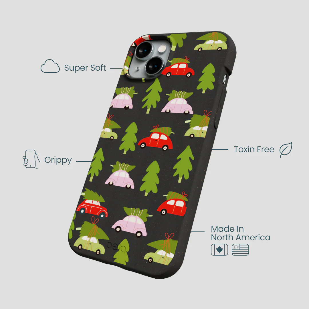 Black Holiday Caravan iPhone 14 Plus Case - Image 4