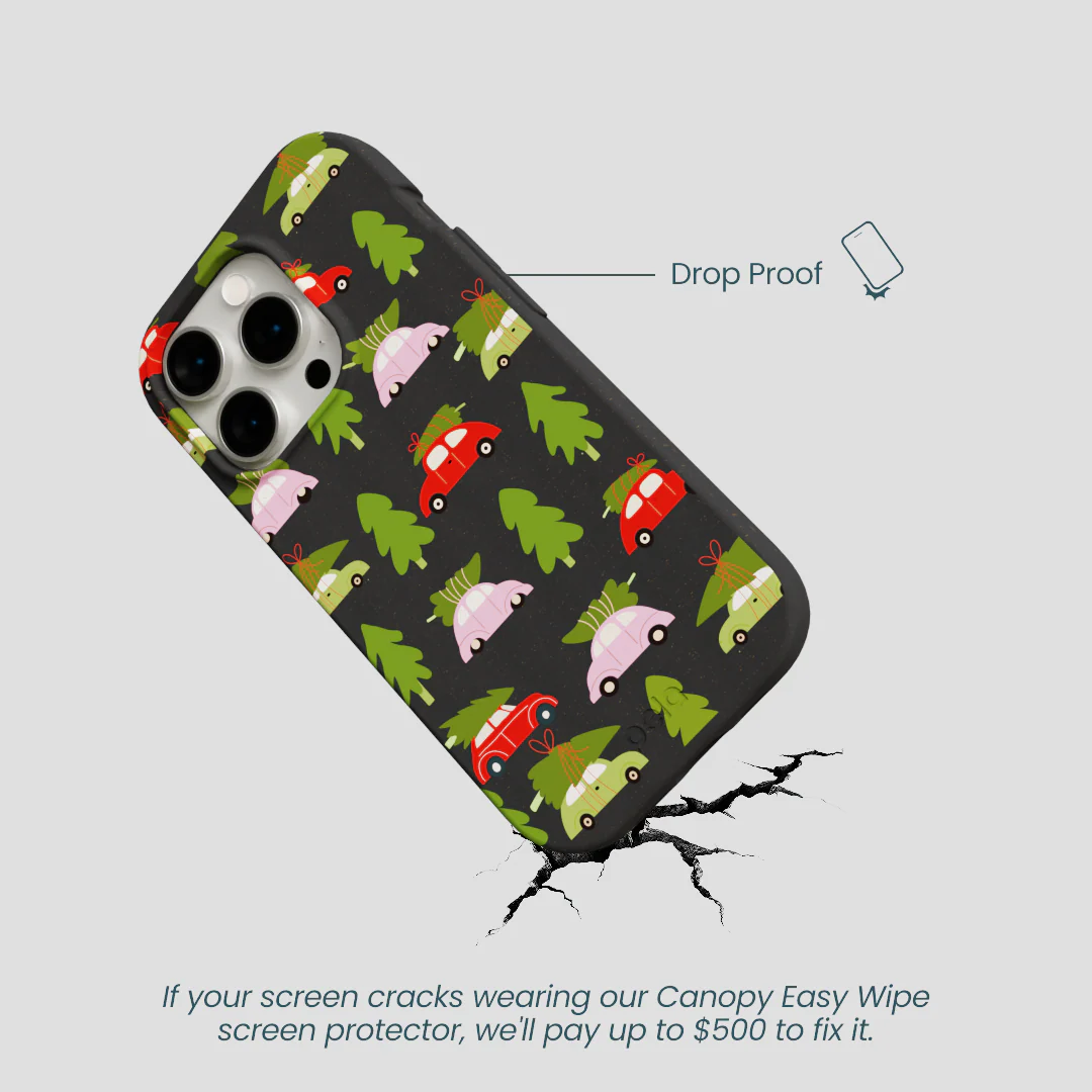 Black Holiday Caravan iPhone 14 Pro Case - Image 5