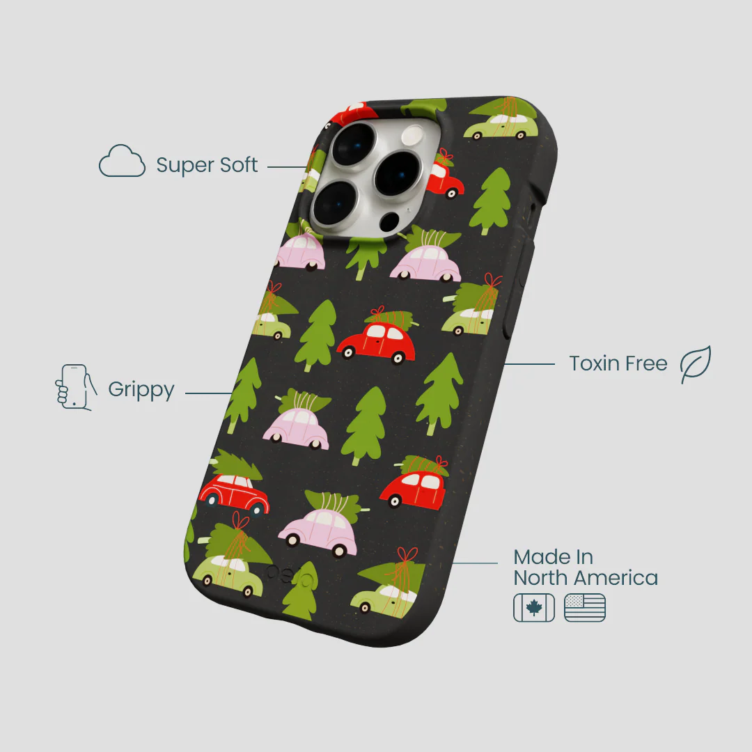 Black Holiday Caravan iPhone 15 Pro Case - Image 4