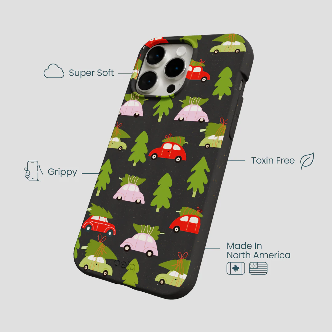 Black Holiday Caravan iPhone 15 Pro Max Case - Image 4