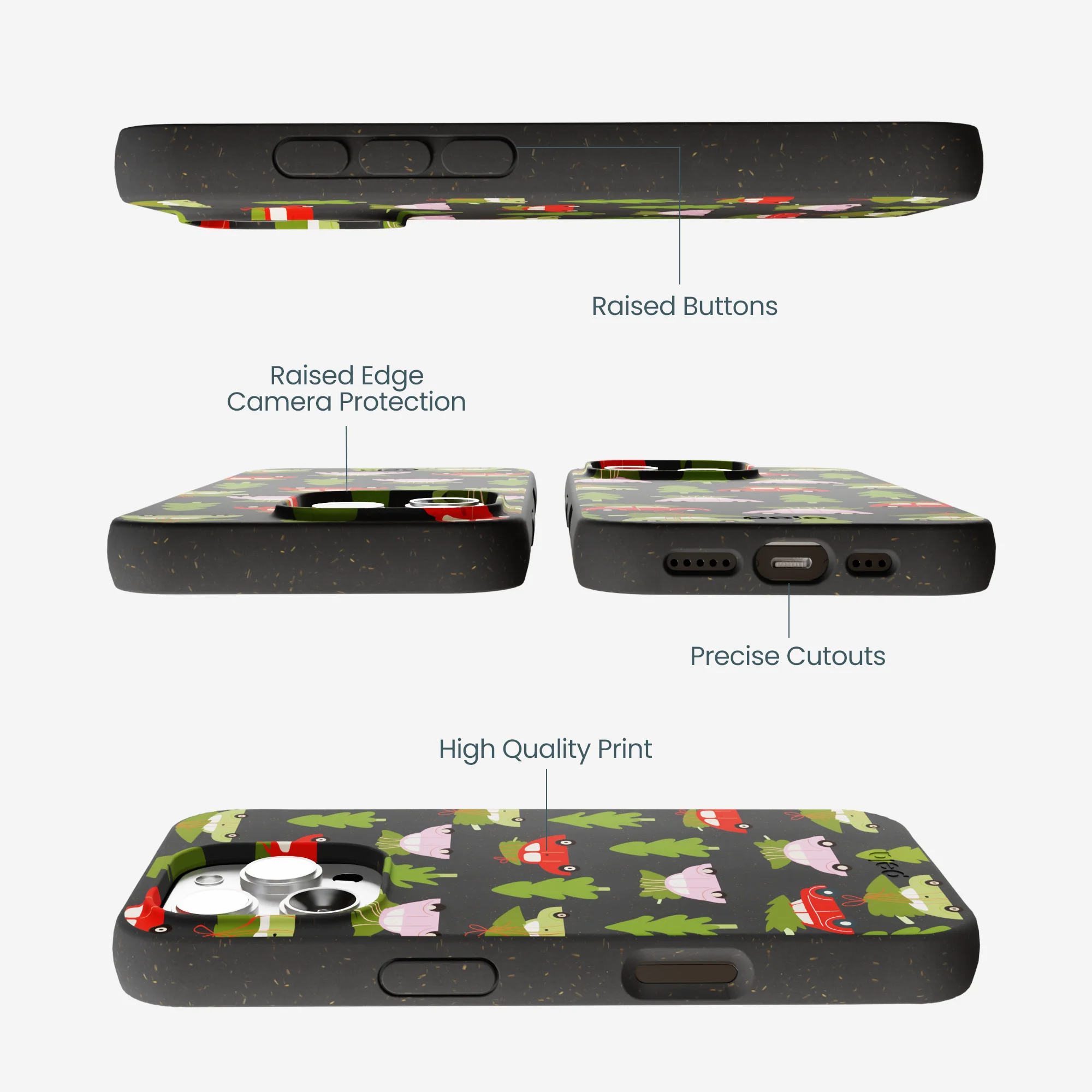 Black Holiday Caravan iPhone 16 Pro Max Case - Image 3