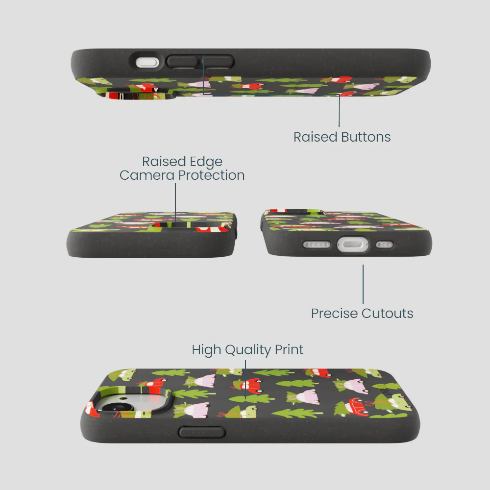 Black Holiday Caravan iPhone 16e/17e Case - Image 3