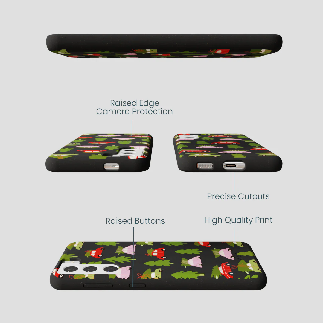 Black Holiday Caravan Samsung Galaxy S21 Case - Image 3
