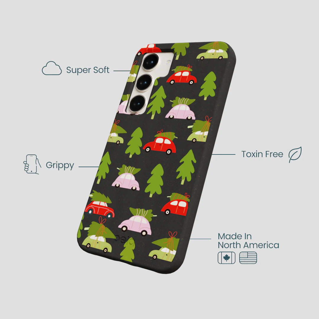 Black Holiday Caravan Samsung Galaxy S24 Case - Image 4