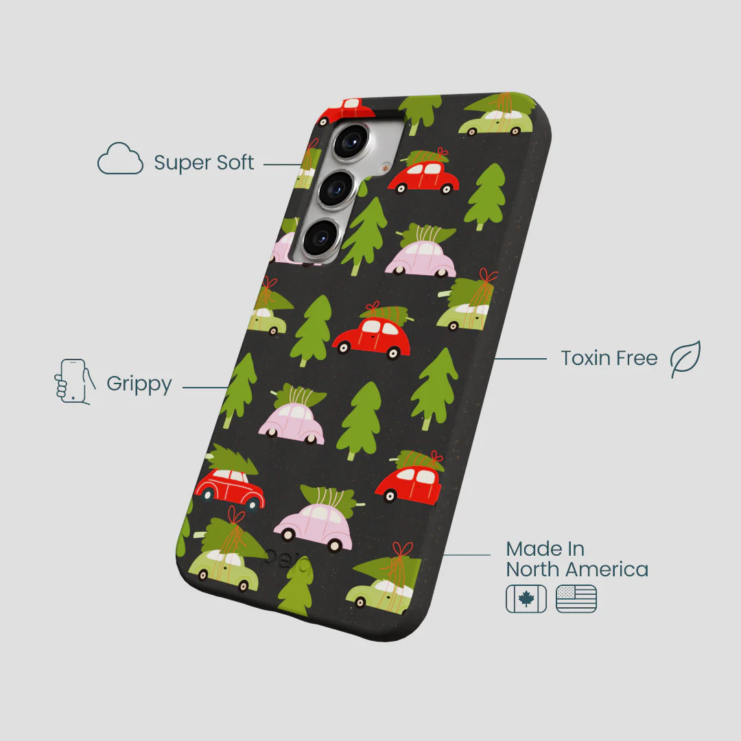 Black Holiday Caravan Samsung Galaxy S25 Case - Image 4
