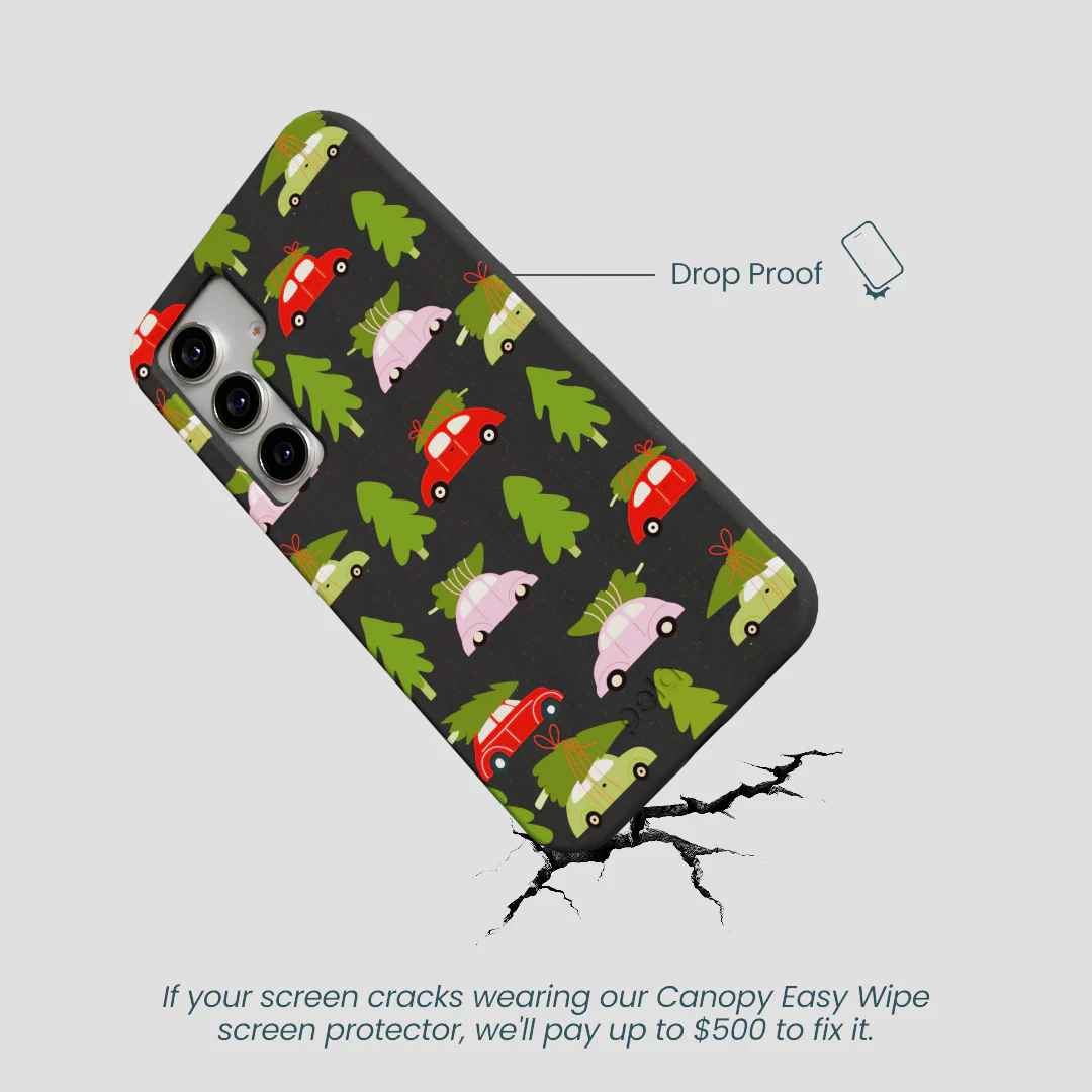 Black Holiday Caravan Samsung Galaxy S25 Case - Image 5