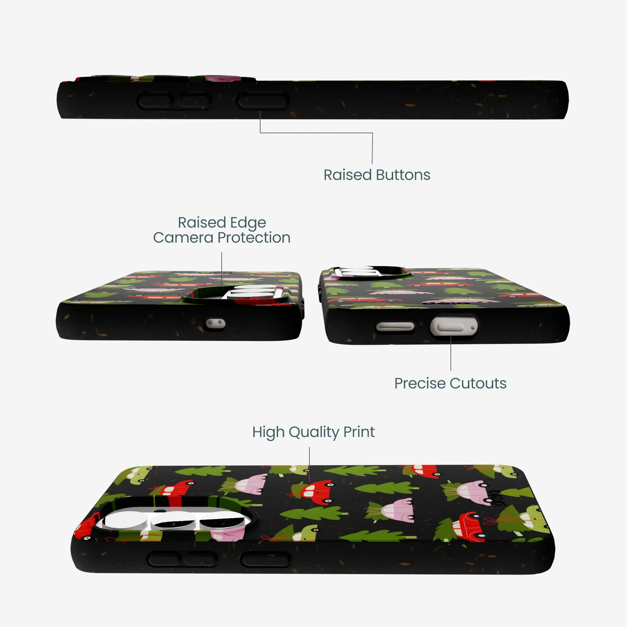 Black Holiday Caravan Samsung Galaxy S26 Case - Image 3