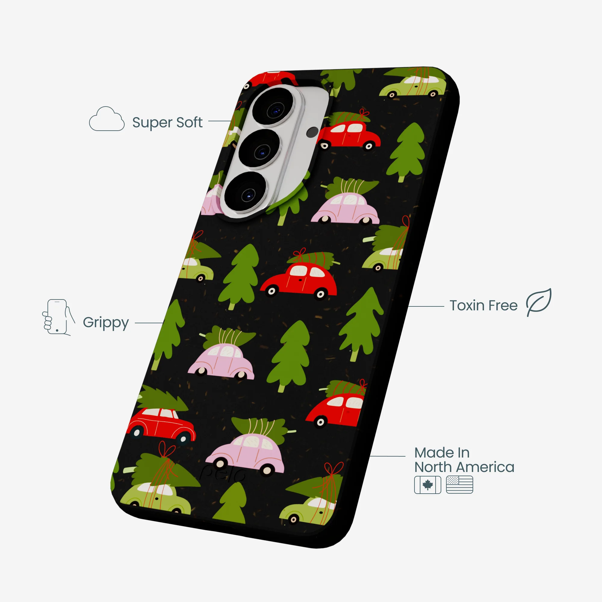 Black Holiday Caravan Samsung Galaxy S26 Case - Image 4
