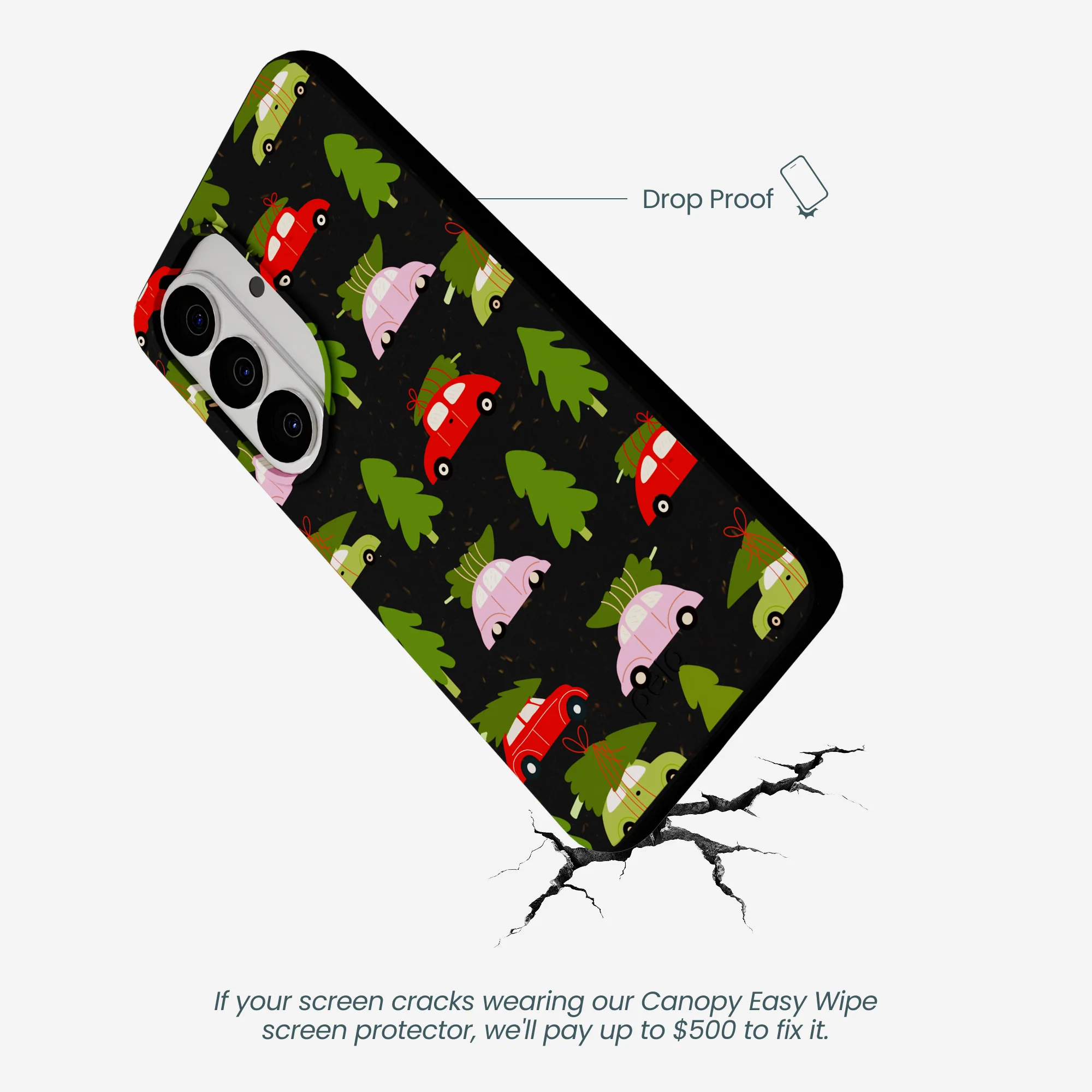 Black Holiday Caravan Samsung Galaxy S26 Case - Image 5