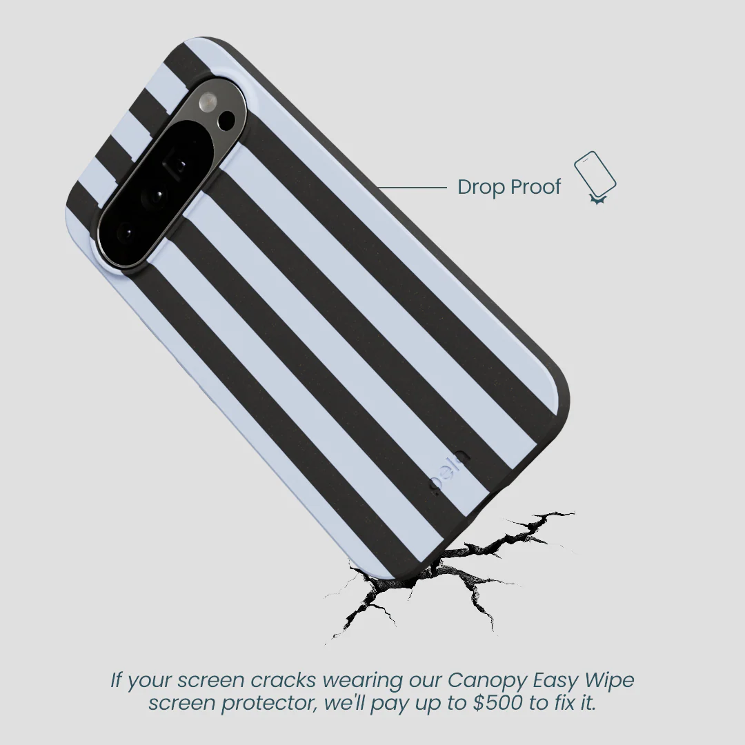 Black Ice Blue Stripes Google Pixel 10 Pro XL Case - Image 4