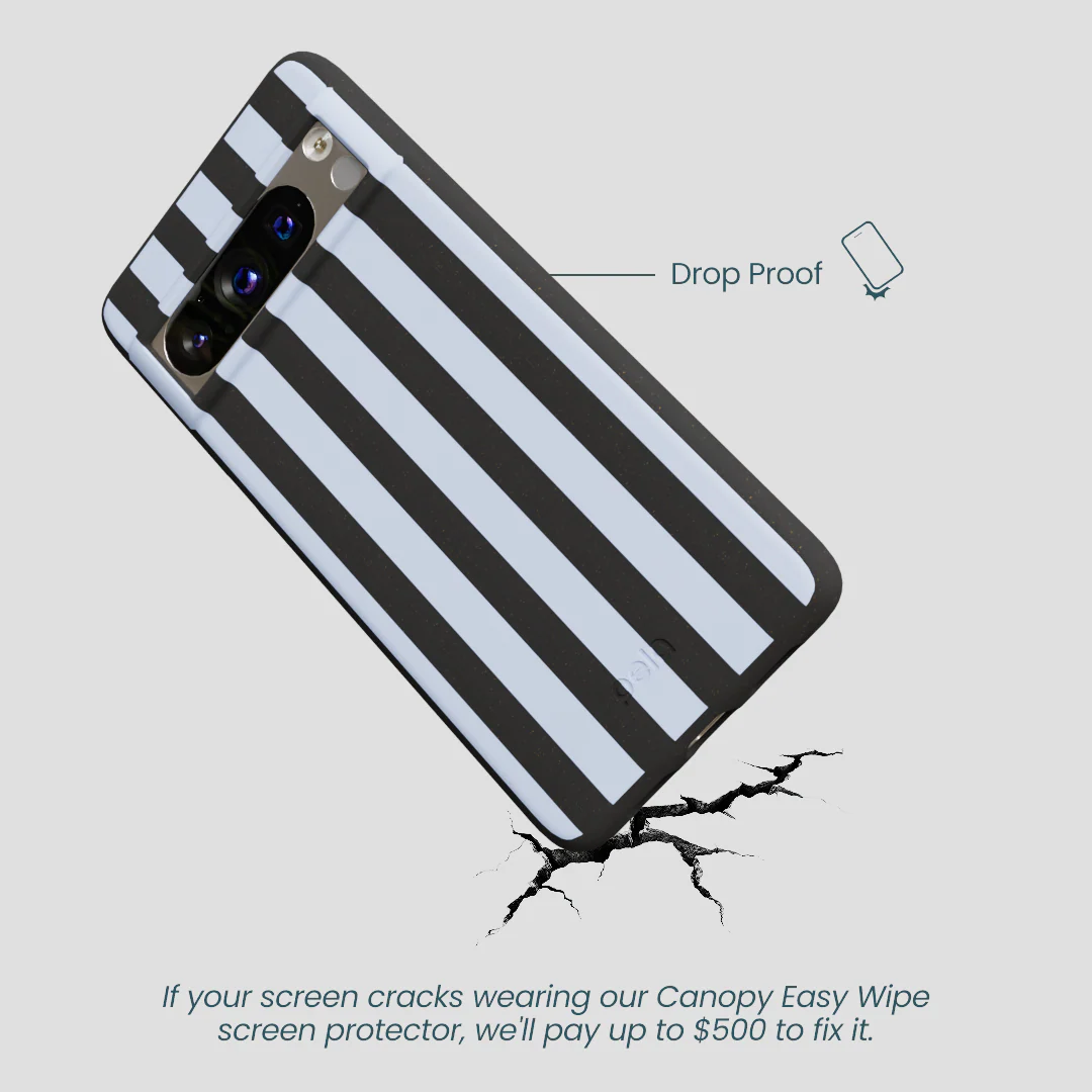 Black Ice Blue Stripes Google Pixel 8 Pro Case - Image 4