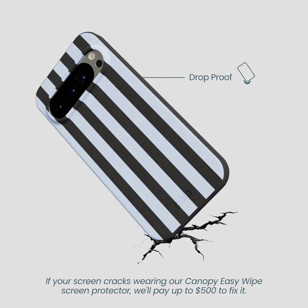 Black Ice Blue Stripes Google Pixel 9/9 Pro Case - Image 4