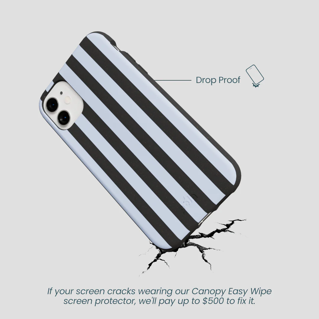 Black Ice Blue Stripes iPhone 11 Case - Image 5