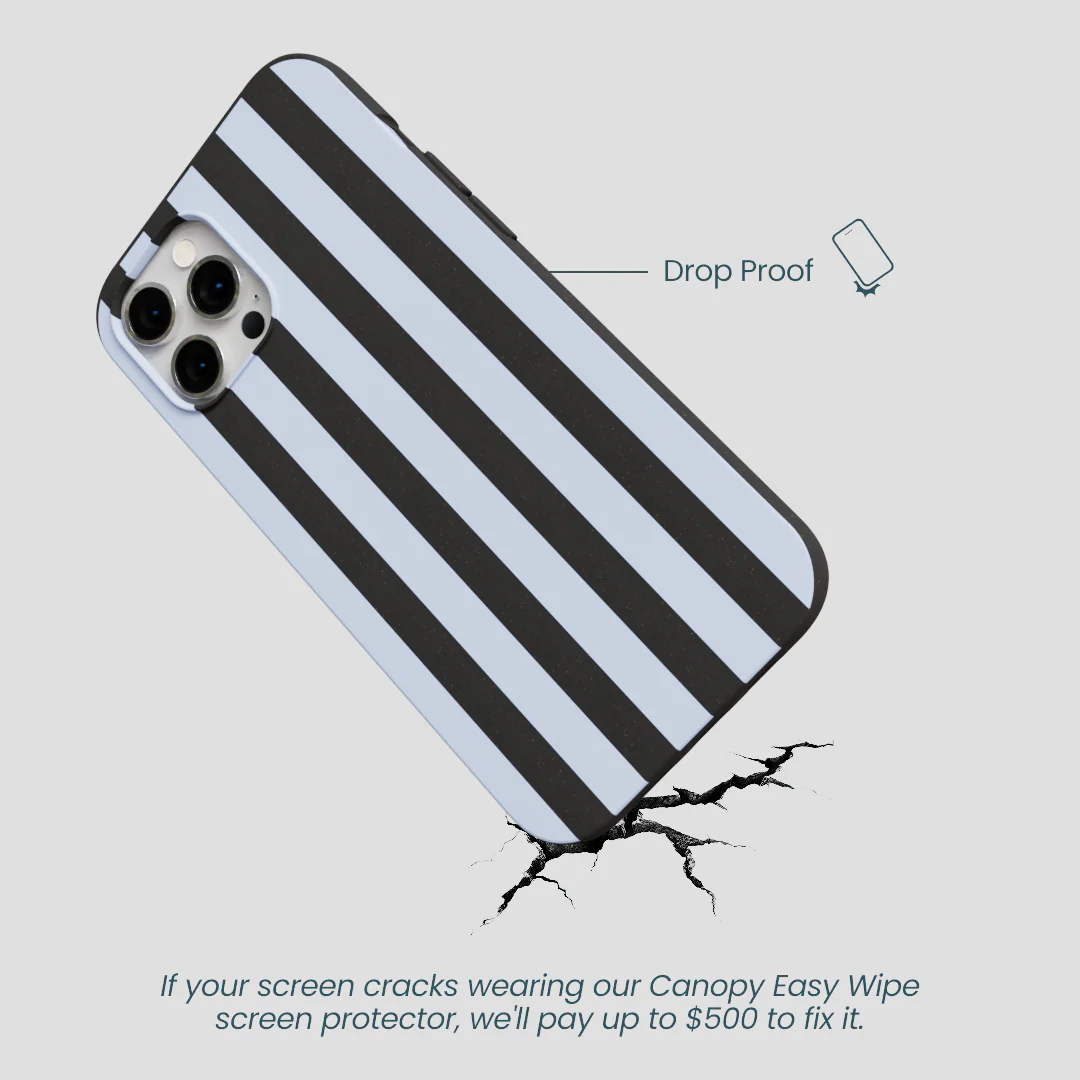 Black Ice Blue Stripes iPhone 12 Pro Max Case - Image 5