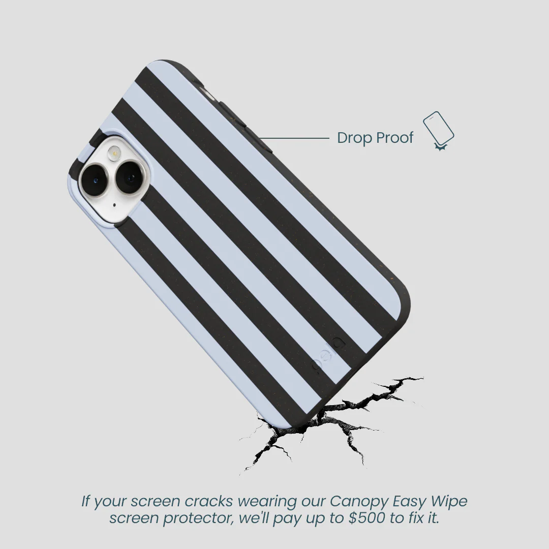 Black Ice Blue Stripes iPhone 13 Case - Image 5