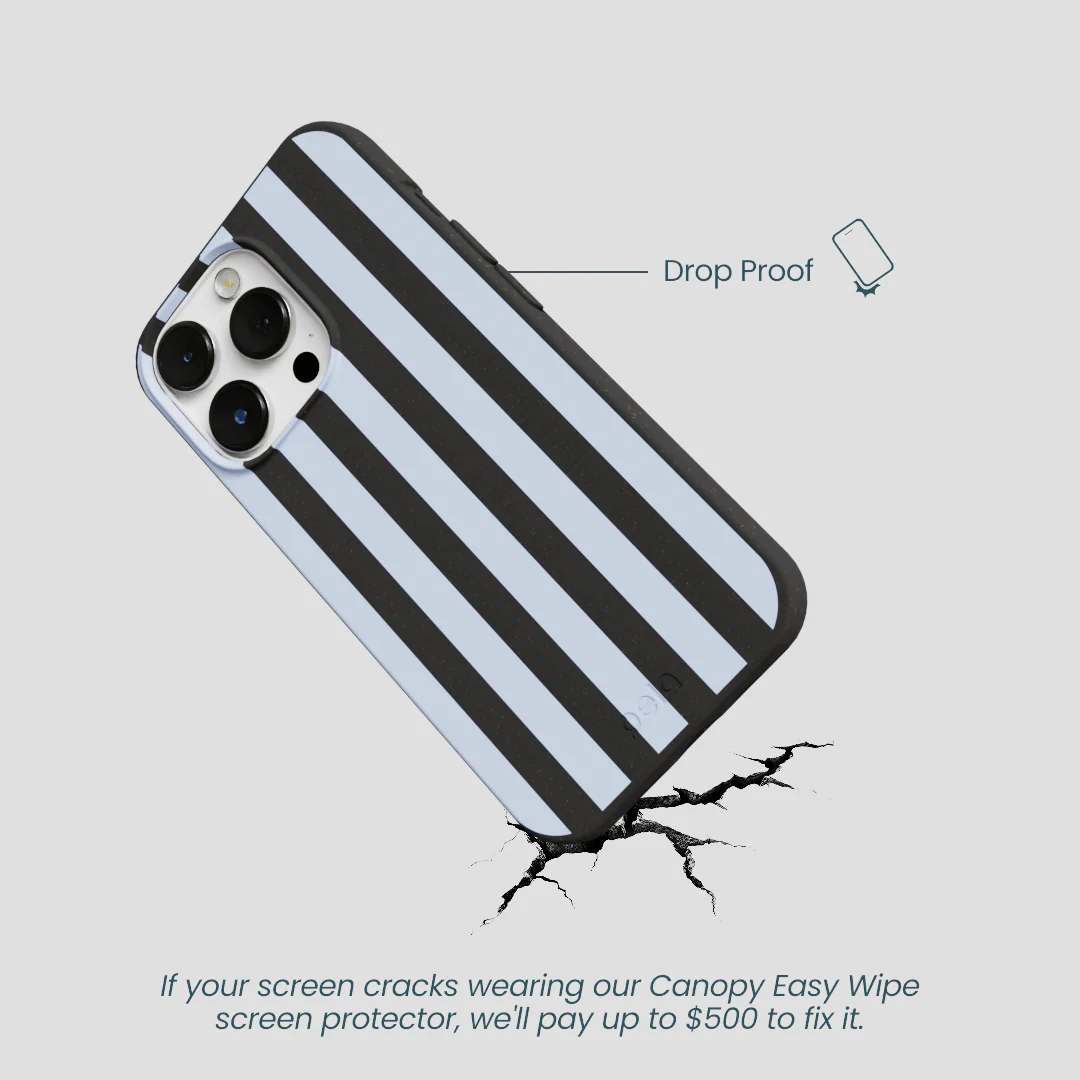 Black Ice Blue Stripes iPhone 13 Pro Case - Image 5