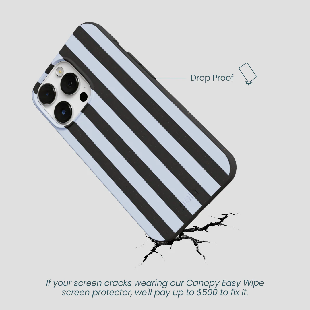 Black Ice Blue Stripes iPhone 13 Pro Max Case - Image 5