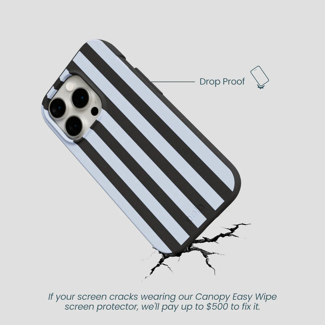 Black Ice Blue Stripes iPhone 14 Pro Case - Image 5