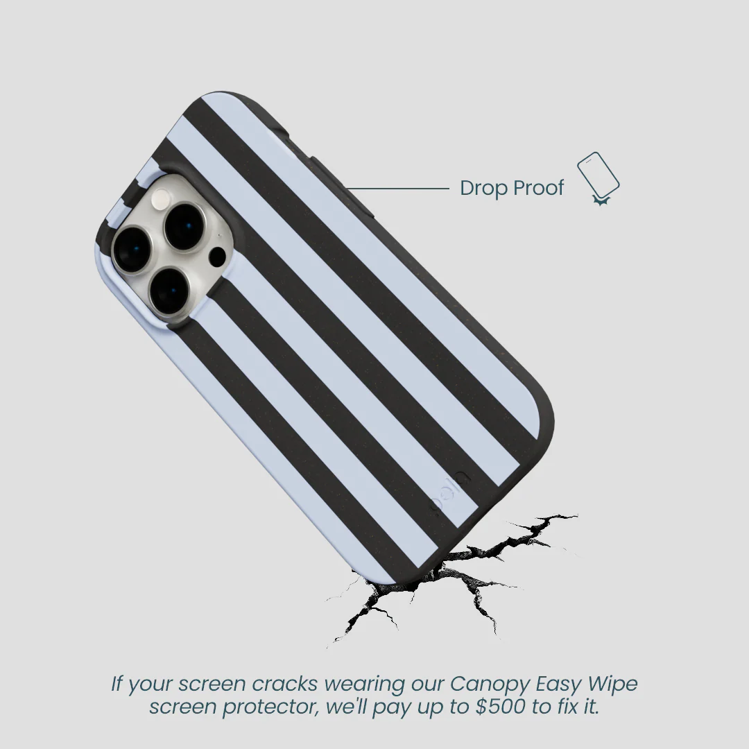 Black Ice Blue Stripes iPhone 15 Pro Case - Image 5