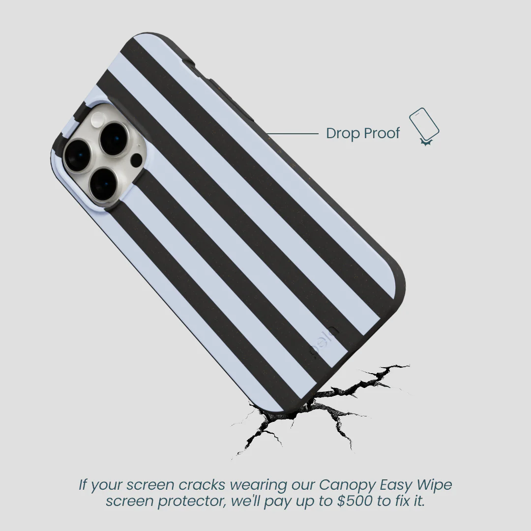 Black Ice Blue Stripes iPhone 15 Pro Max Case - Image 5