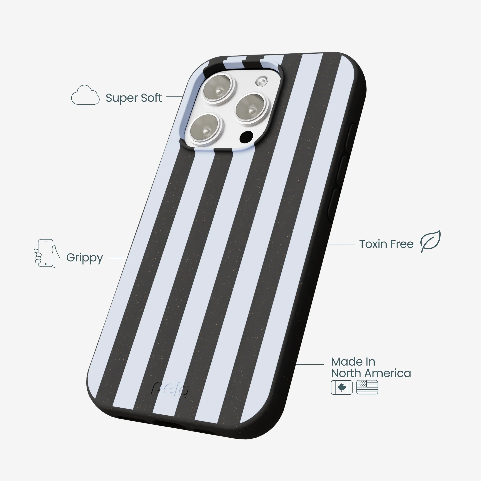 Black Ice Blue Stripes iPhone 16 Pro Max Case - Image 4