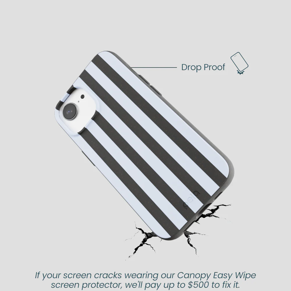 Black Ice Blue Stripes iPhone 16e/17e Case - Image 5