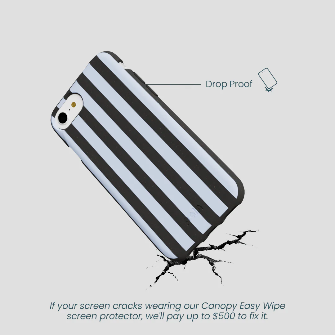 Black Ice Blue Stripes iPhone 6/6s/7/8/SE Case - Image 5