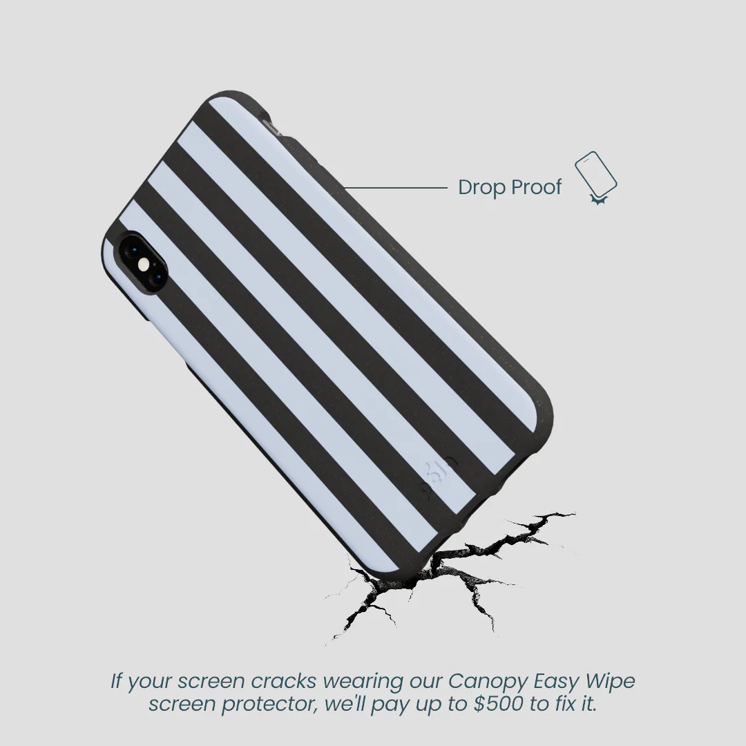 Black Ice Blue Stripes iPhone XR Case - Image 5