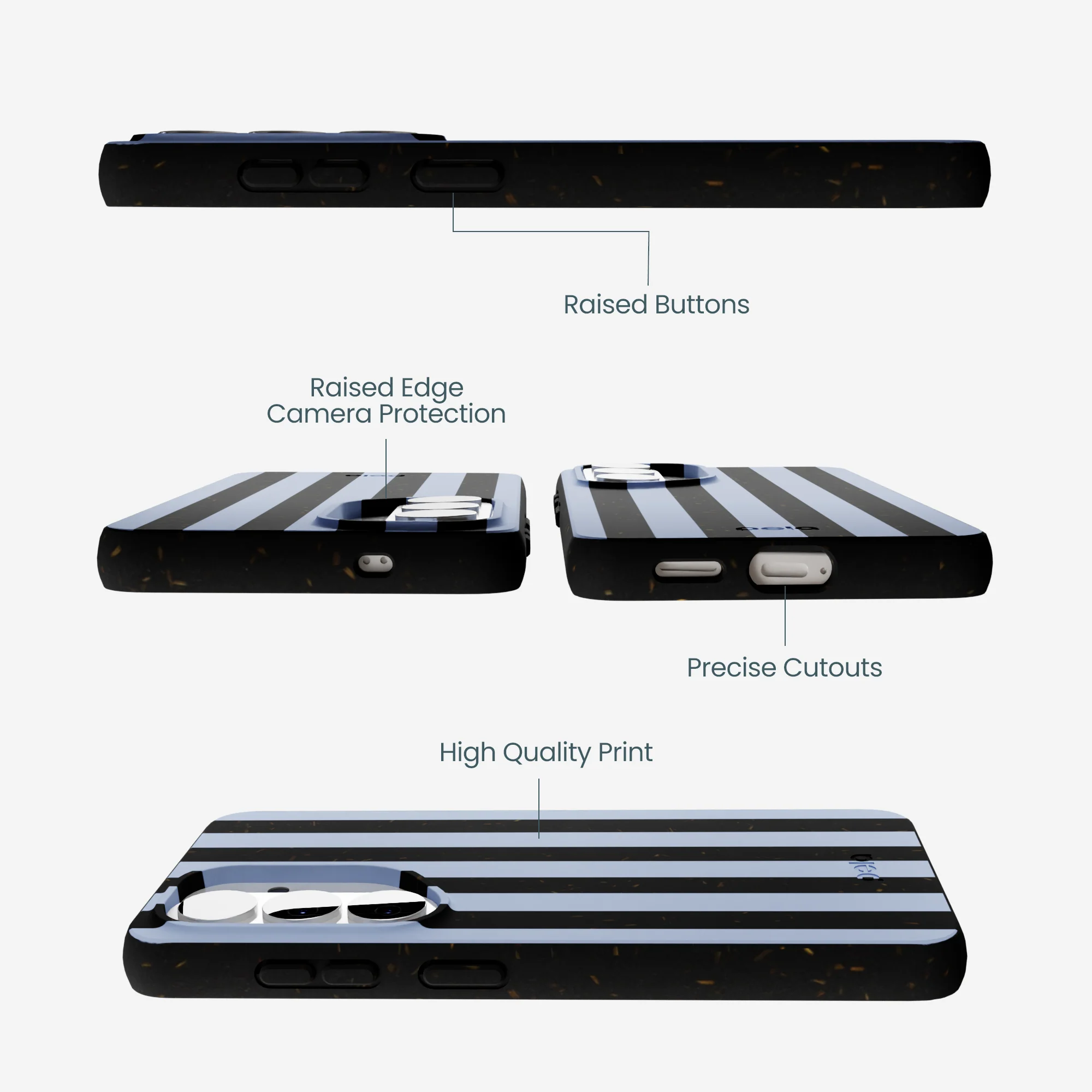 Black Ice Blue Stripes Samsung Galaxy S26 Case - Image 2