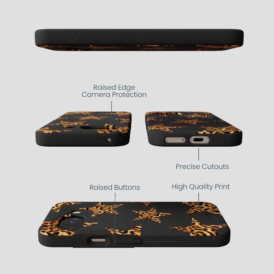Black Jaguar Stars Google Pixel 9a Case - Image 3