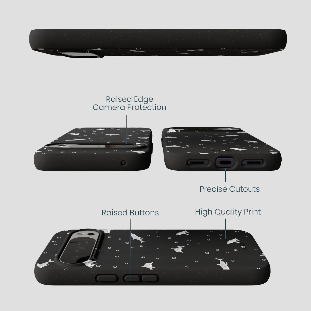 Black Lil Sharks Google Pixel 10 Pro XL Case - Image 2