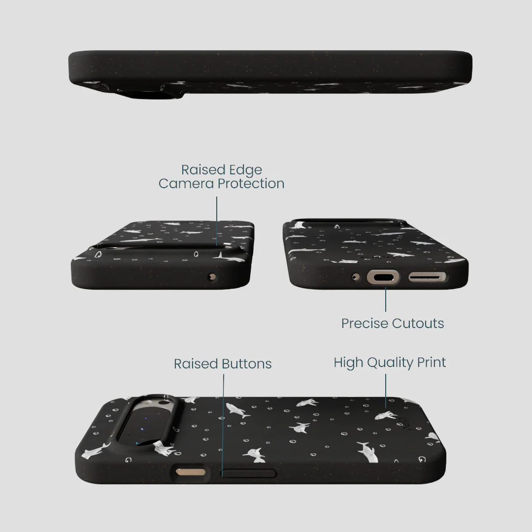 Black Lil Sharks Google Pixel 9/9 Pro Case - Image 2