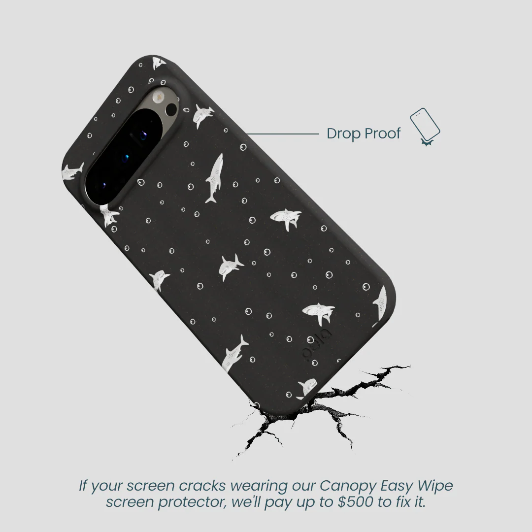 Black Lil Sharks Google Pixel 9/9 Pro Case - Image 4