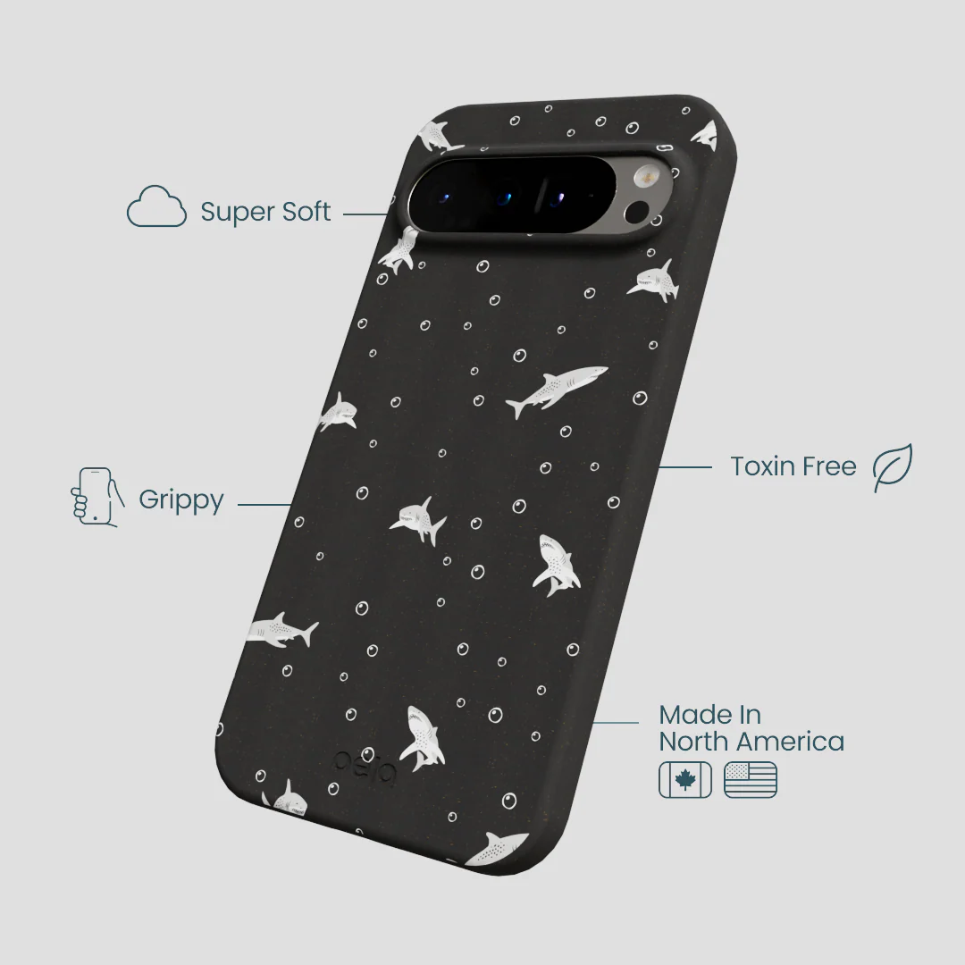 Black Lil Sharks Google Pixel 9 Pro XL Case - Image 3