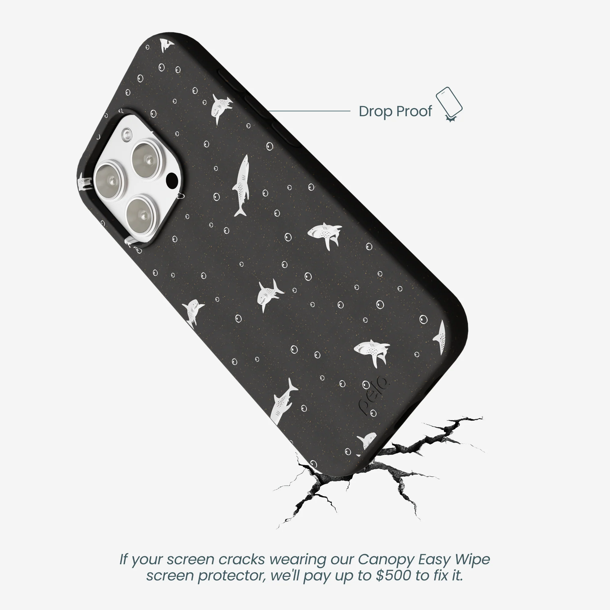 Black Lil Sharks iPhone 16 Pro Max Case - Image 5