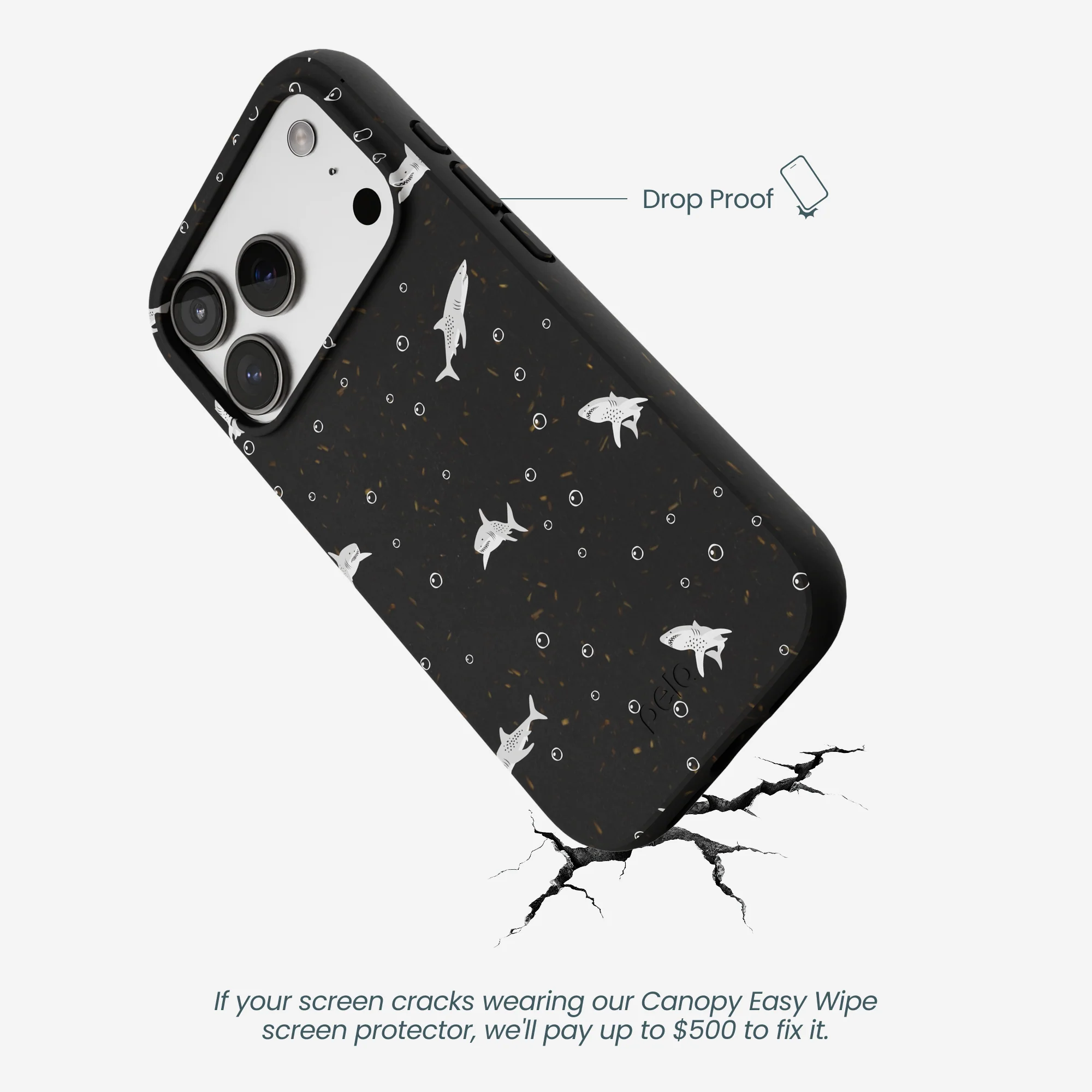 Black Lil Sharks iPhone 17 Pro Case - Image 5