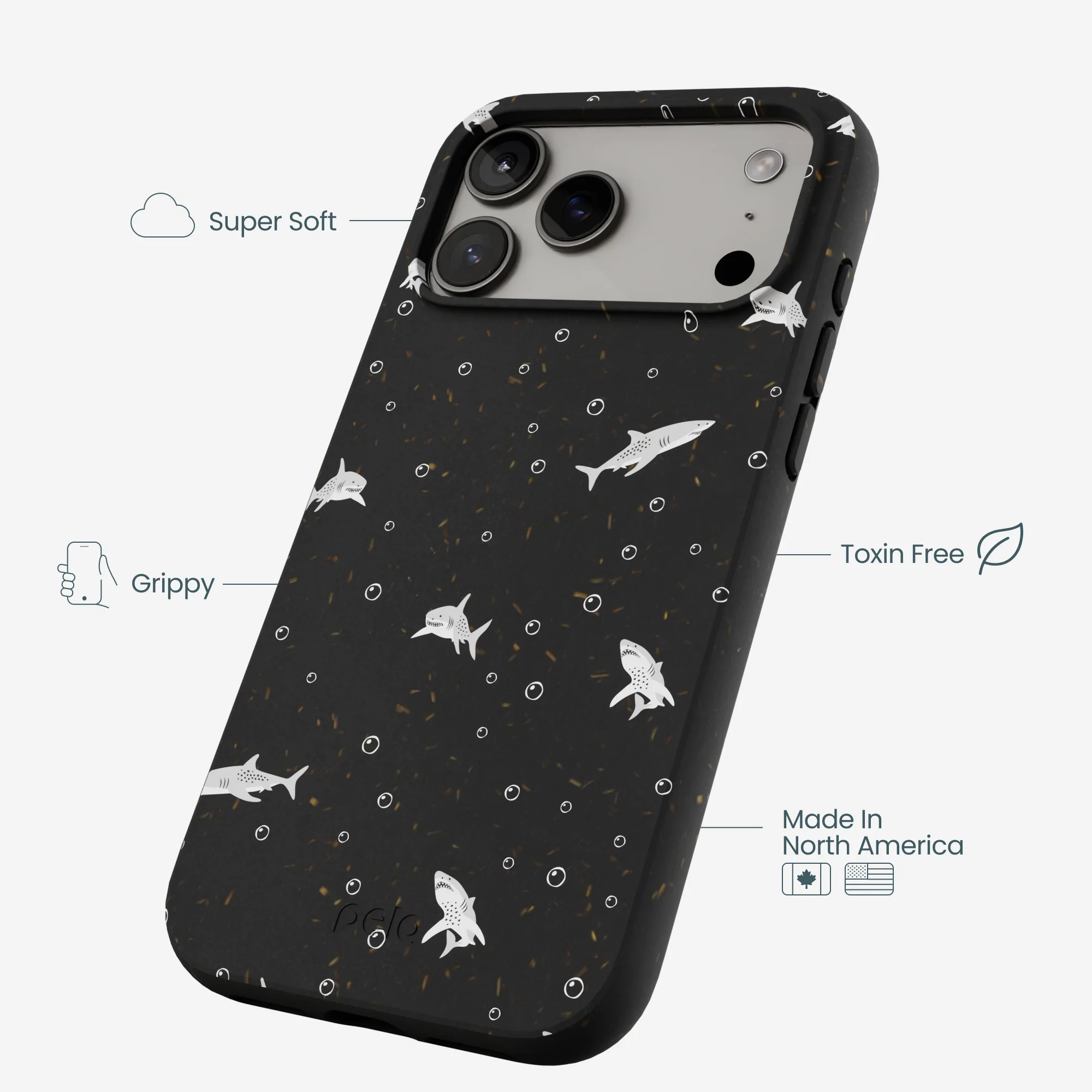 Black Lil Sharks iPhone 17 Pro Max Case - Image 4