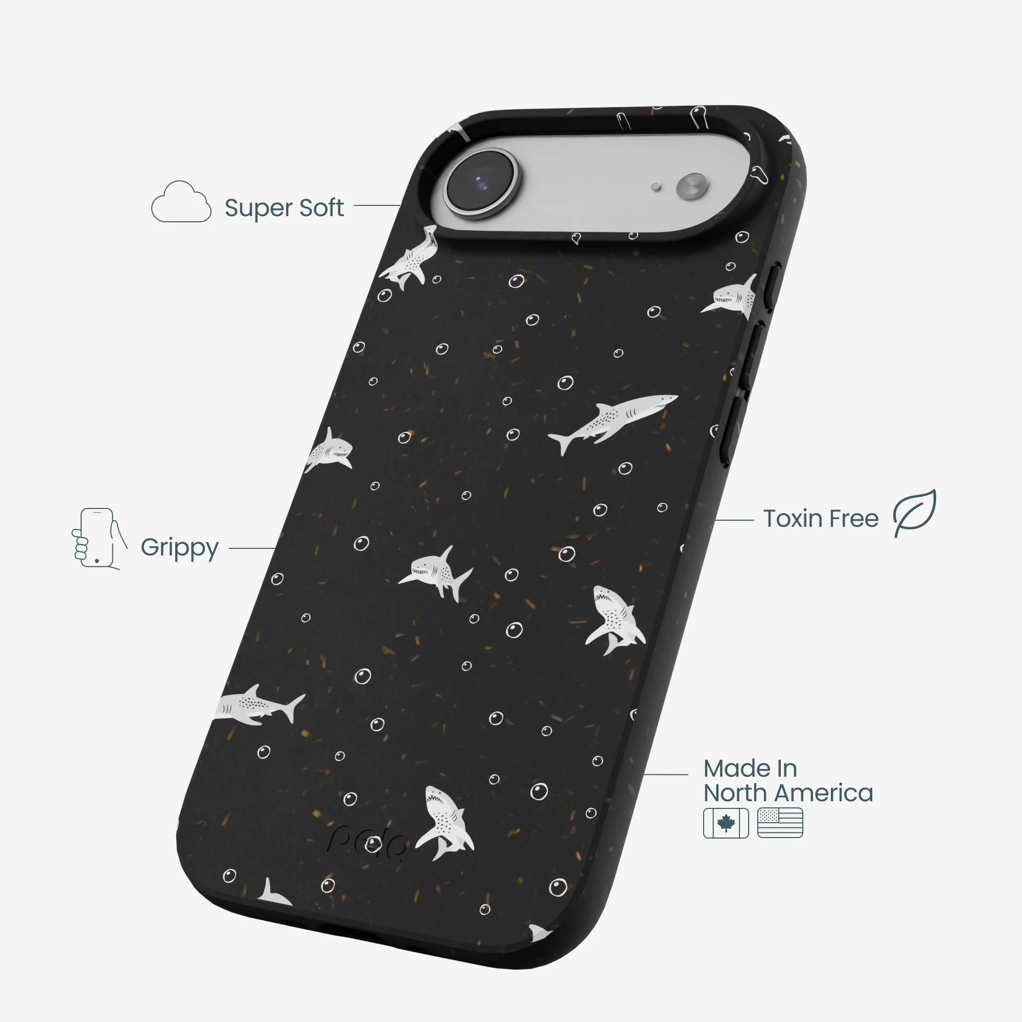Black Lil Sharks iPhone Air Case - Image 4