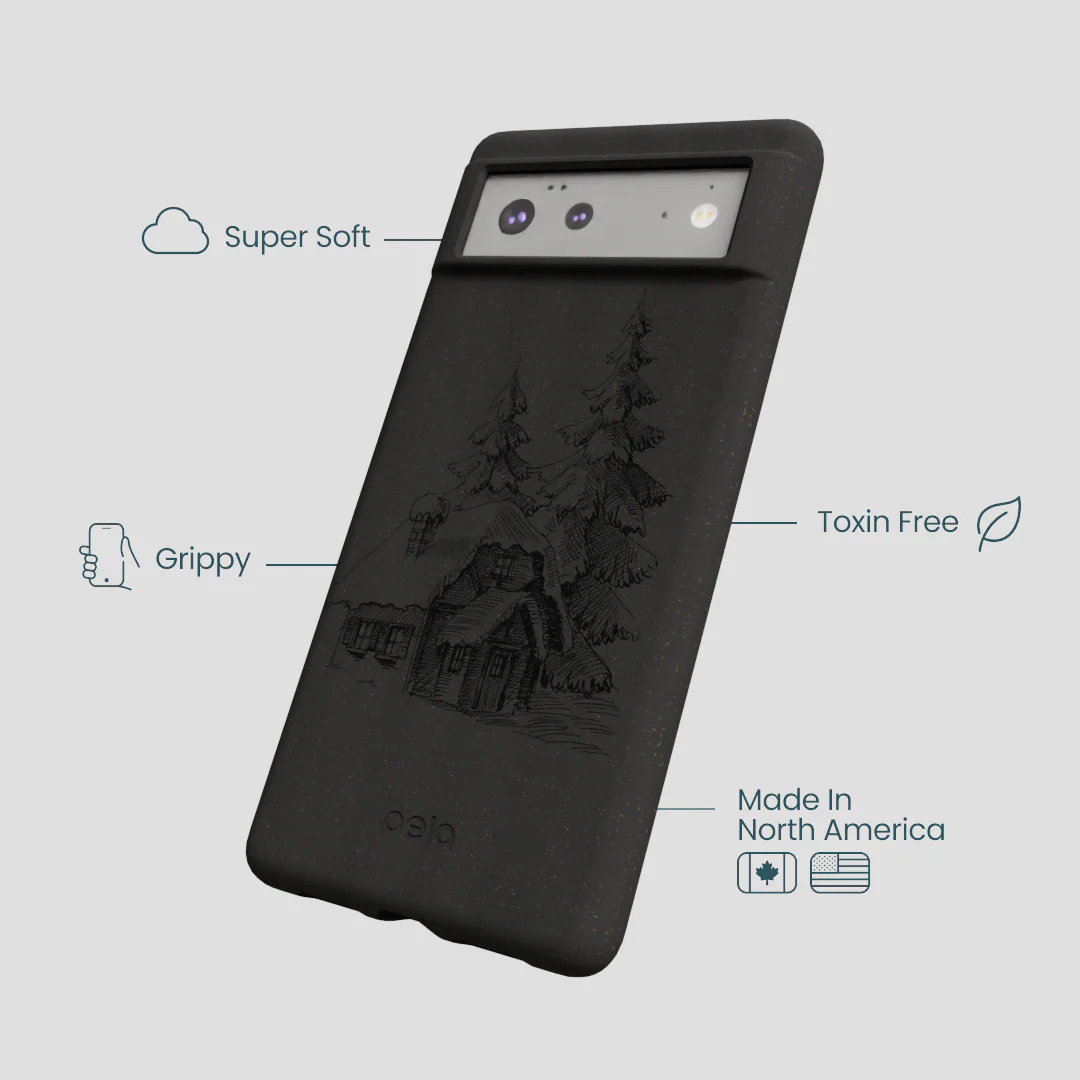 Black Lone Cabin Google Pixel 6 Case - Image 4