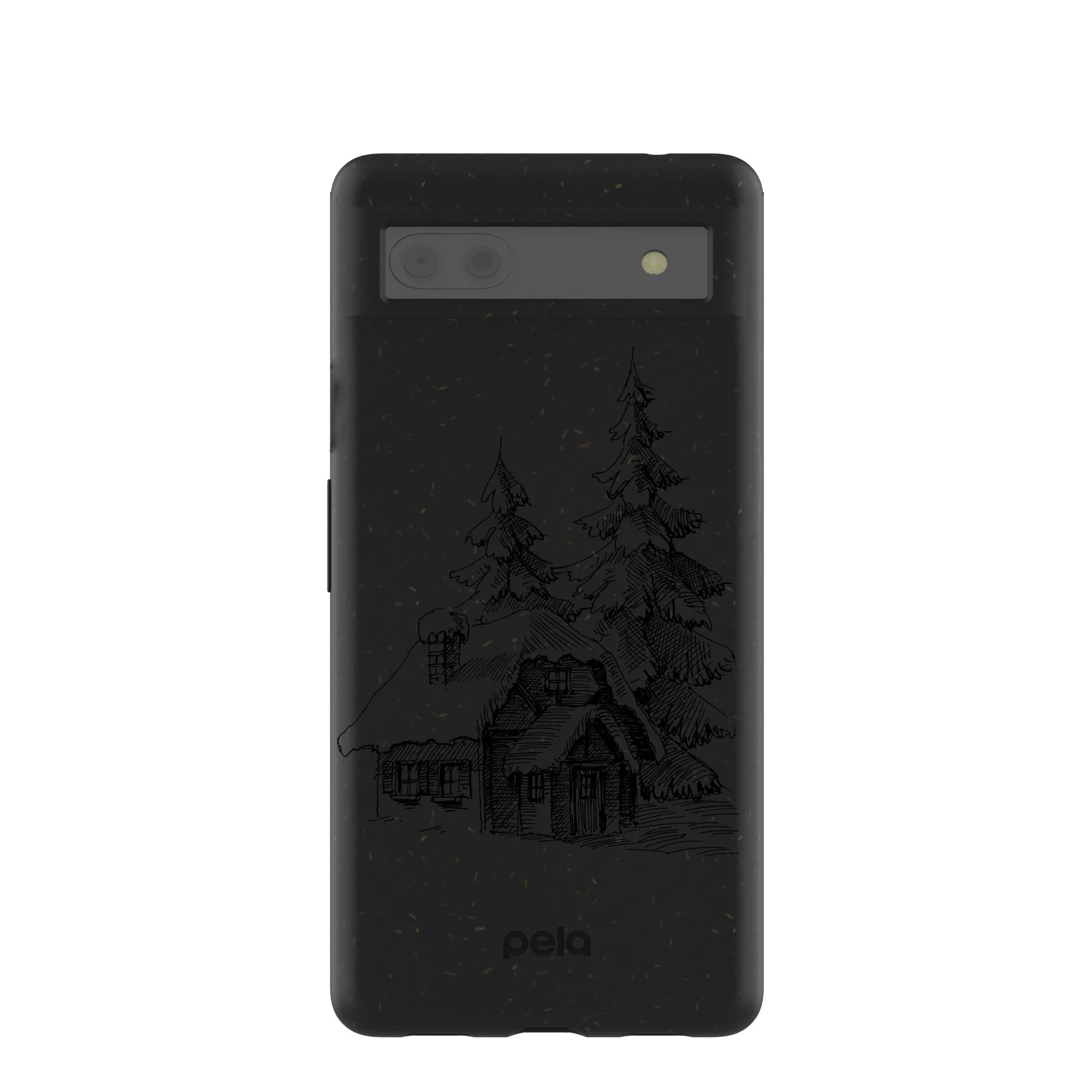 Black Lone Cabin Google Pixel 6a Case