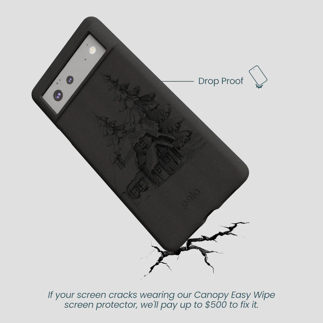 Black Lone Cabin Google Pixel 6a Case - Image 5