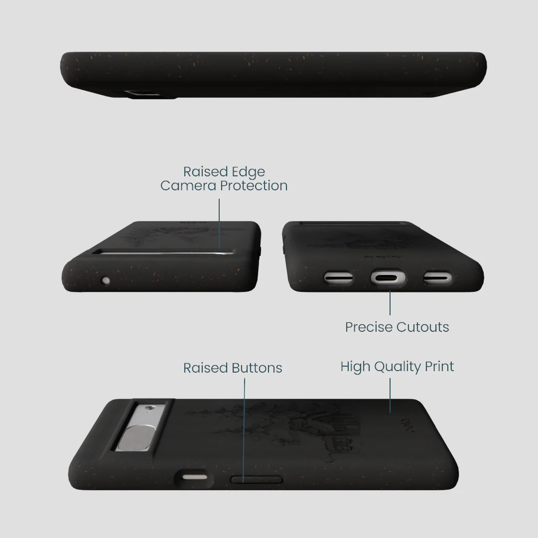 Black Lone Cabin Google Pixel 7 Case - Image 3