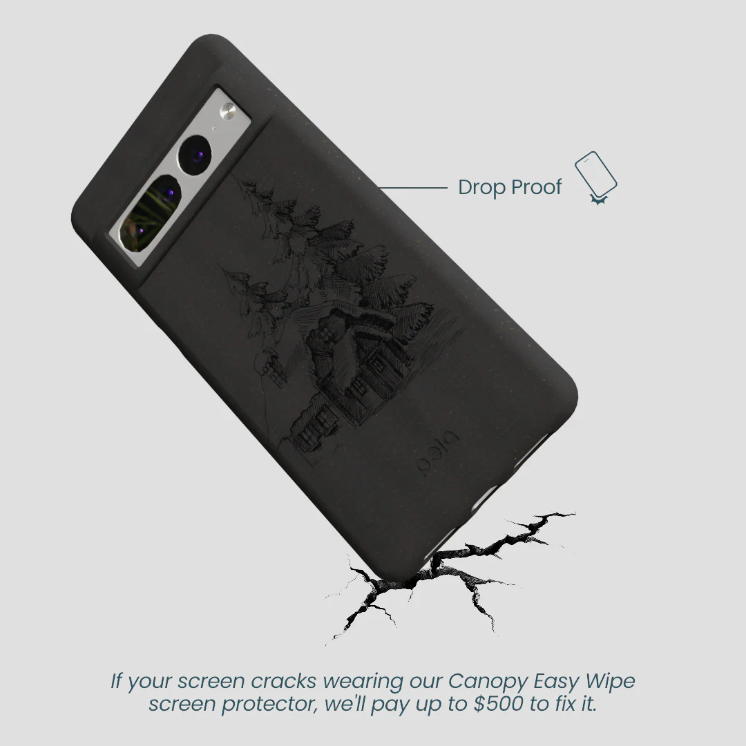 Black Lone Cabin Google Pixel 7 Pro Case - Image 5