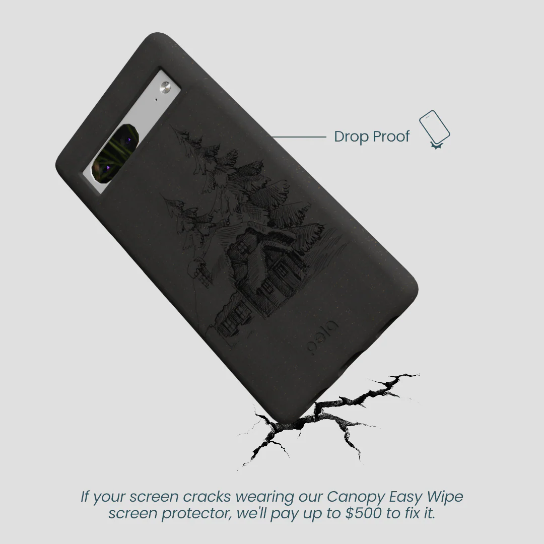 Black Lone Cabin Google Pixel 7a Case - Image 5