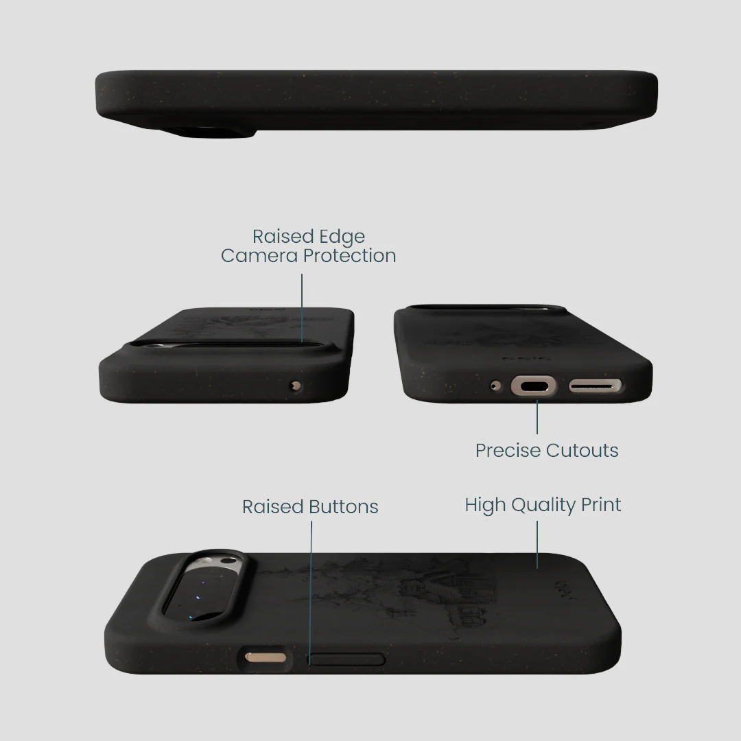 Black Lone Cabin Google Pixel 9/9 Pro Case - Image 3