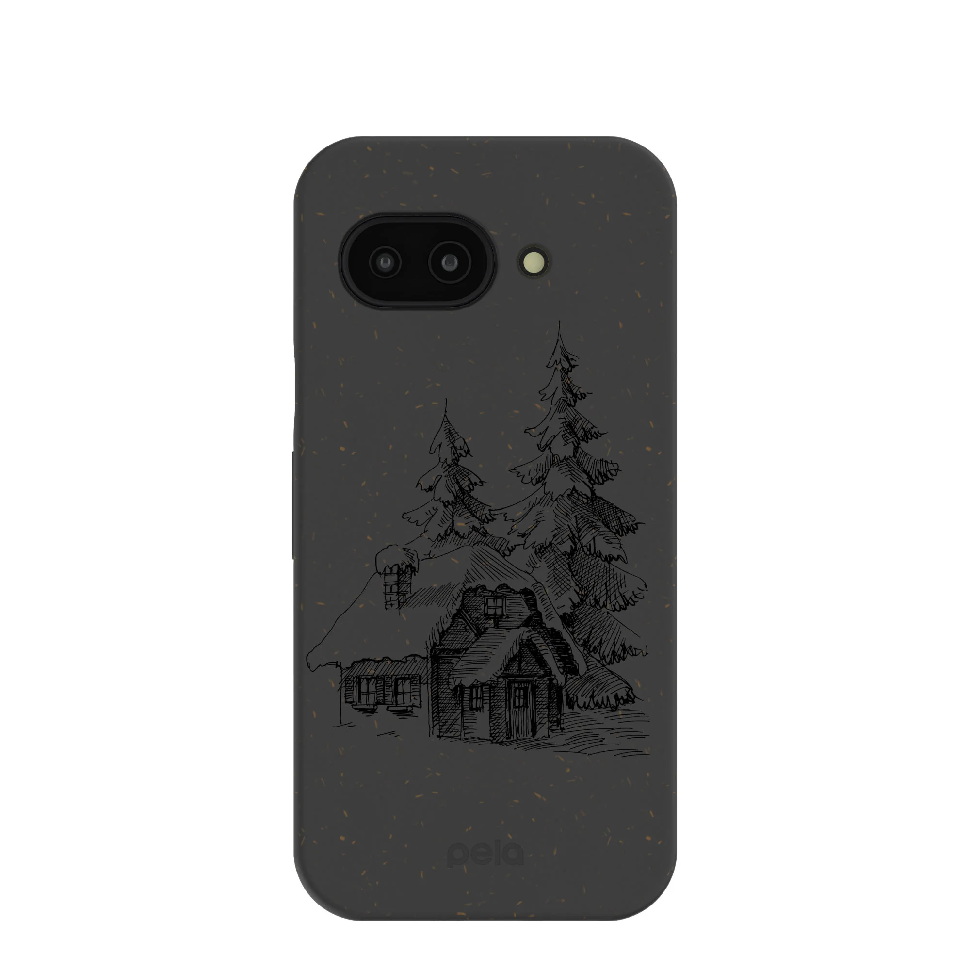 Black Lone Cabin Google Pixel 9a Case